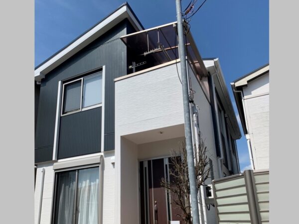 名古屋市守山区　外壁塗装　シンプルモダン住宅　施工例の写真