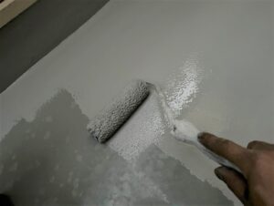 守山区　外壁塗装　ベランダ防水　トップコート　イメージ