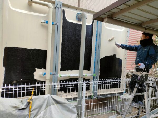 岡崎市 アパート FRP受水タンク塗装塗装 施工例 イメージ
