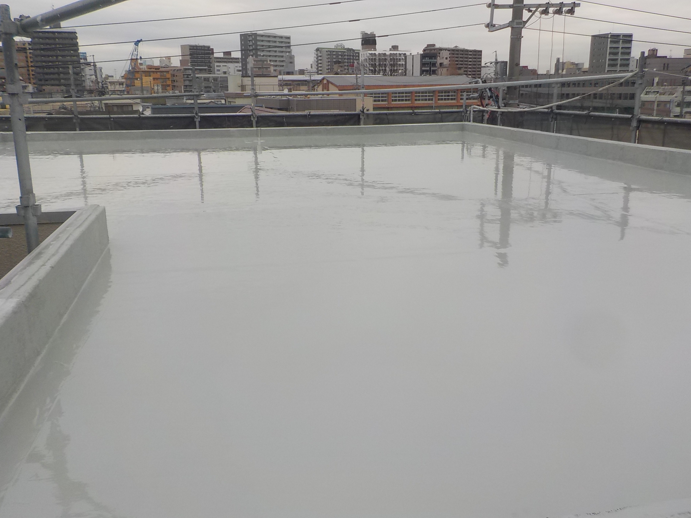 名古屋市東区　外壁塗装の現場から屋上防水工事　完成　イメージ