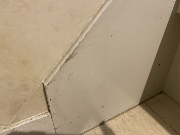 名古屋市北区　階段框塗装　塗装前②　イメージ