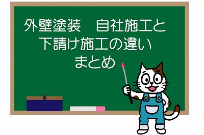 外壁塗装　自社施工と下請け施工の違い　まとめ　イメージ