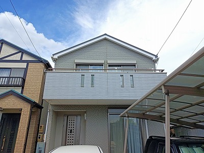 春日井市 おしゃれな ダブルトーン外壁塗装 施工前 イメージ