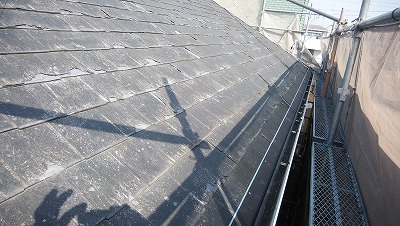 春日井市 外壁塗装 南欧風住宅 施工例 屋根カバー工法設置前 イメージ