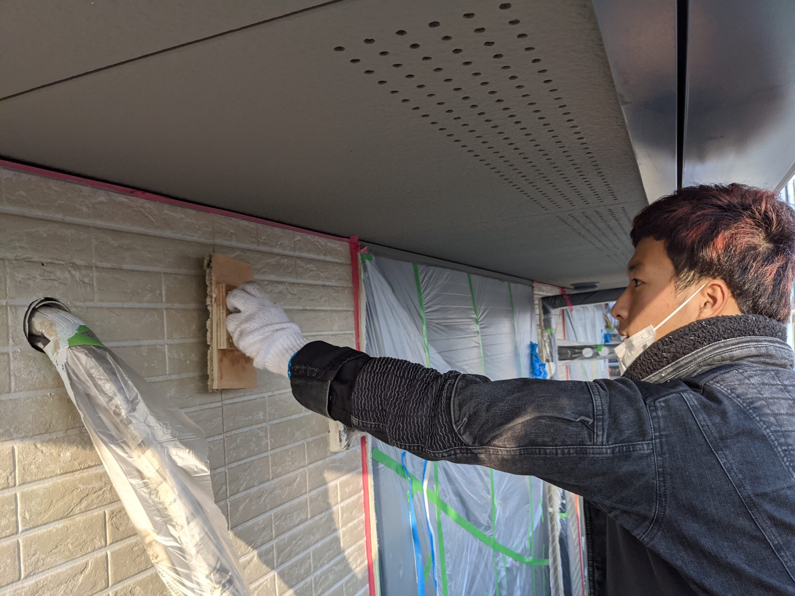 江南　ミサワホーム　ダブルトーン施工中　イメージ