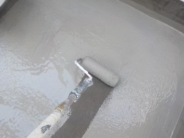 昭和区 「さくらの家」様 ピンク系外壁塗装 施工例 ベランダポリマーセメント防水塗装 イメージ
