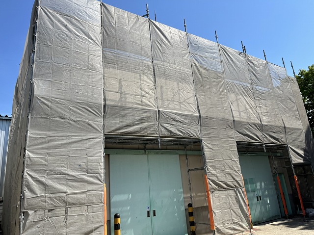 名古屋市緑区　外壁塗装の現場から足場工事
