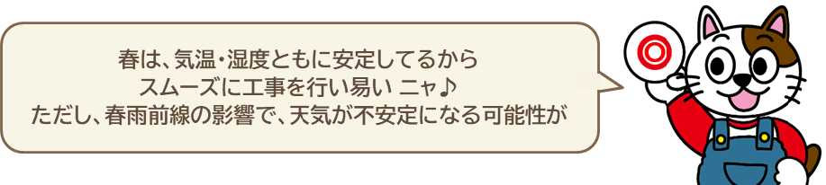 外壁塗装の季節　春　イメージ