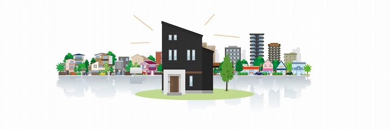 黒い外壁塗装の失敗例　黒は、周囲で目立ちます　イメージ