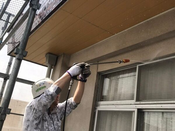 稲沢市 コンクリート住宅 外壁塗装 施工例 高圧洗浄 イメージ
