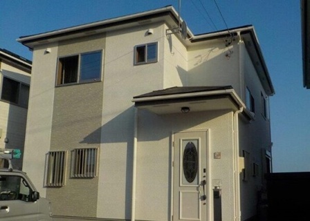 弥富市　ナチュラルモダン住宅　外壁塗装　施工例の写真