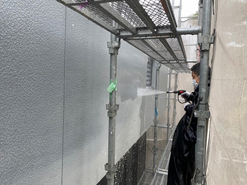 名古屋市港区 趣きある和風住宅 外壁塗装 施工例 高圧洗浄作業 イメージ