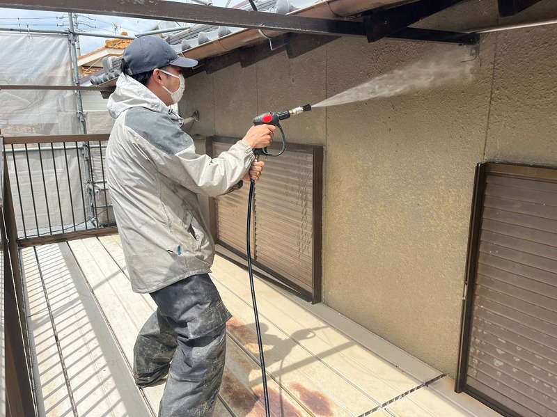 海津市内 外壁塗装 高圧洗浄 イメージ