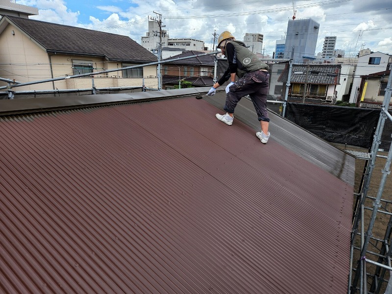 塗装日報｜千種区　外壁塗装の現場から離れの屋根塗装