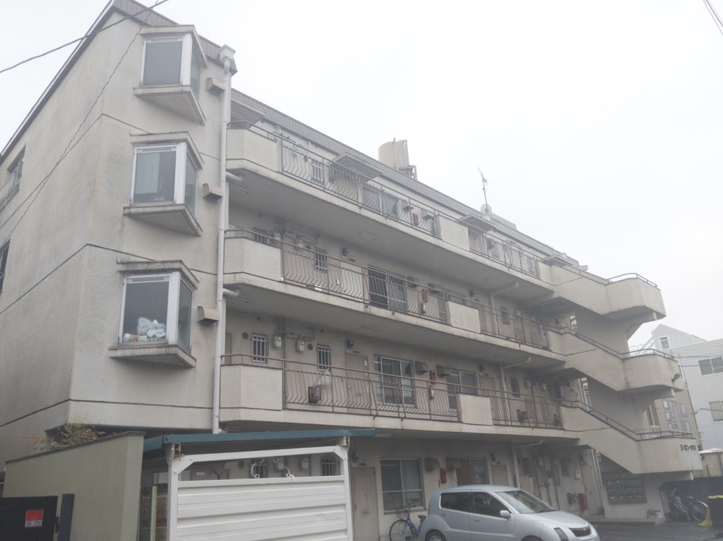 中村区 賃貸マンション トリコロールカラー外壁塗装 施工例 塗装前 イメージ