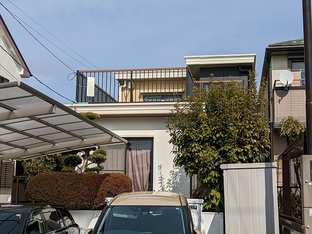 名古屋市北区 シンプルモダン住宅 外壁塗装 施工例