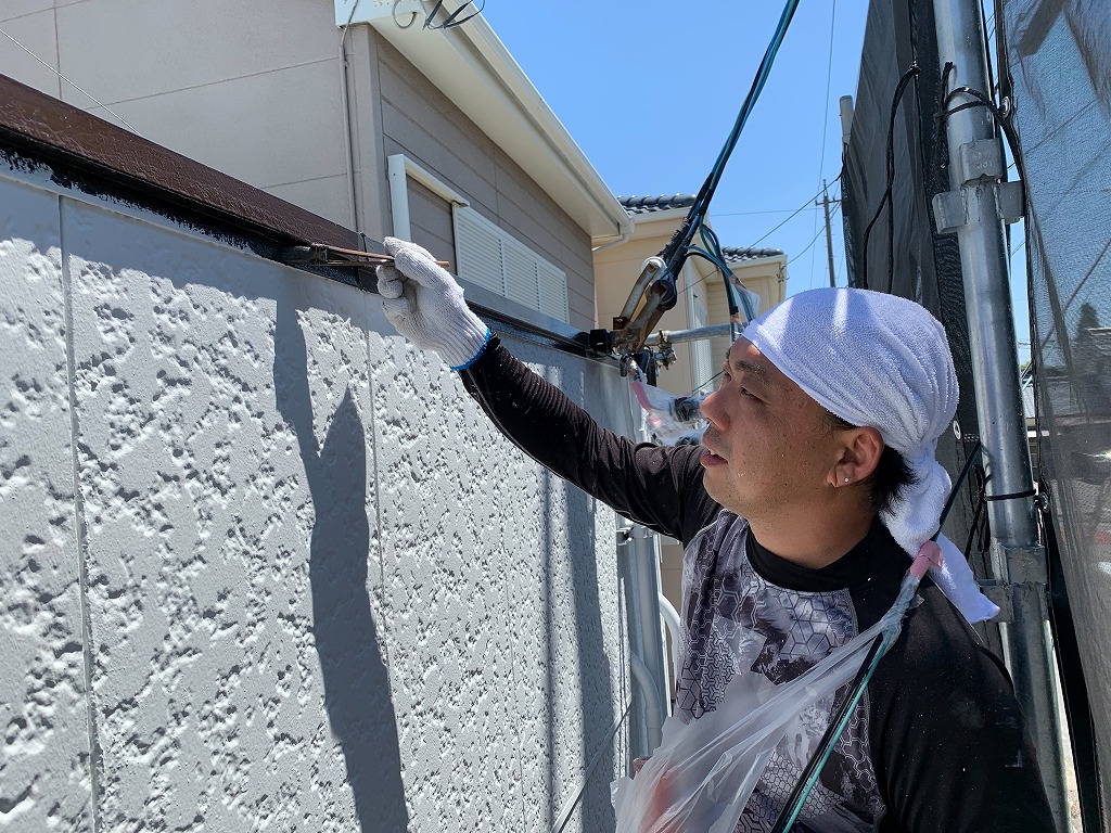中村区 (株)柴田金属様 外壁塗装 施工例 水切り板金塗装 イメージ