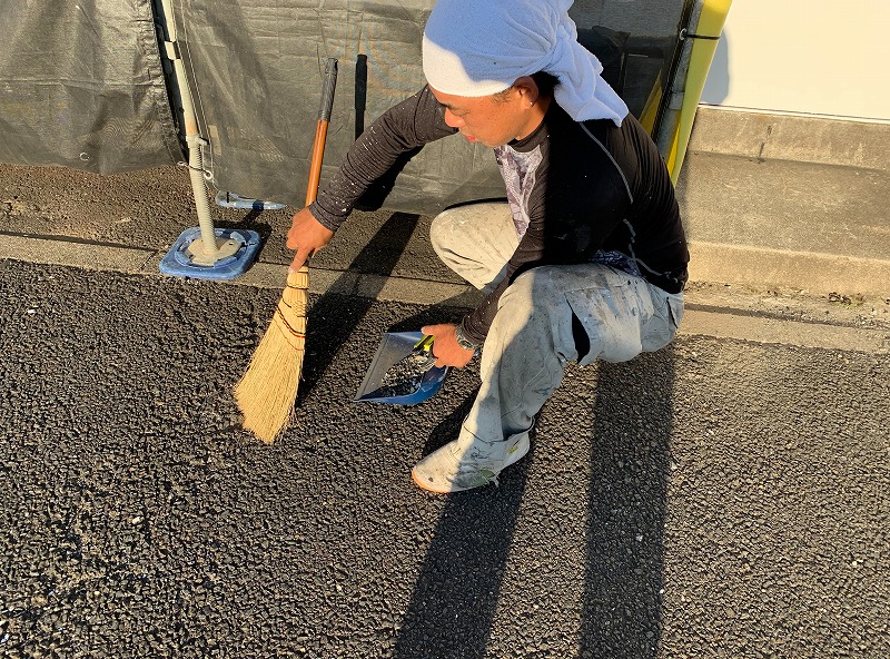 中村区　（株）柴田金属様　外壁塗装　清掃作業　イメージ