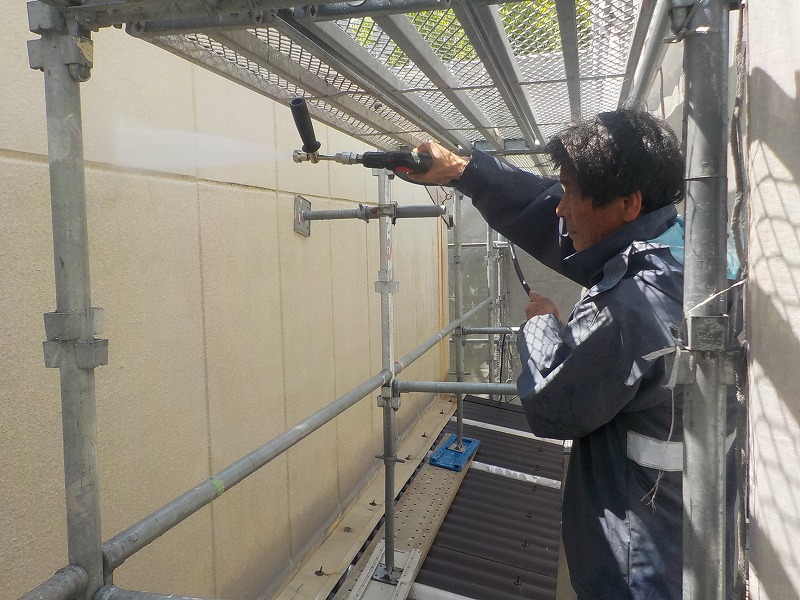 塗装日報｜緑区　シナノア株式会社様　外壁塗装の現場から高圧洗浄