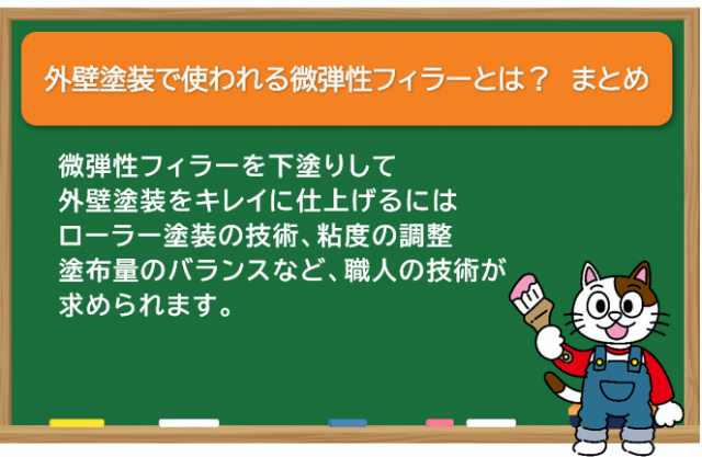 外壁塗装　微弾性フィラー　まとめ
