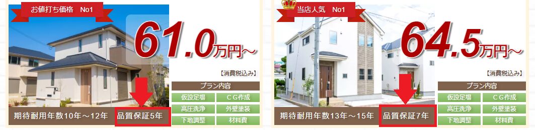 外壁塗装チラシコラム 施工実績や品質保証・アフターフォローの記載があるか? イメージ