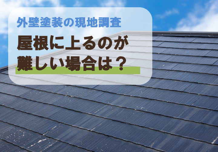 外壁塗装の現地調査　屋根に上るのが難しい場合　イメージ