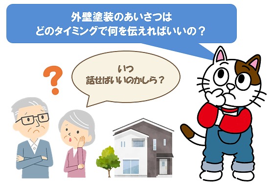 外壁塗装のあいさつは、どのタイミングで何を伝えればいいの? イメージ