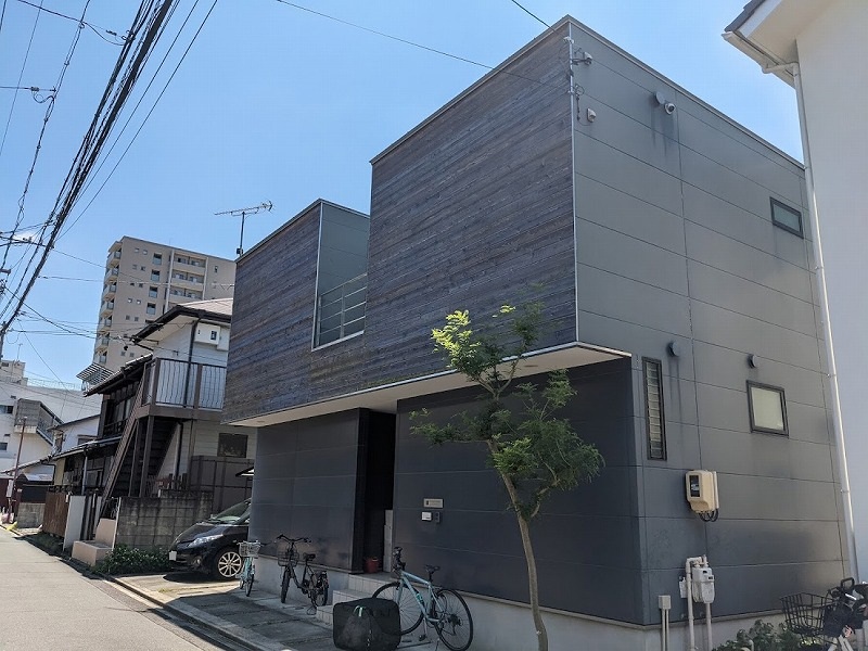 昭和区 スタイリッシュモダン住宅外壁塗装 施工前 イメージ