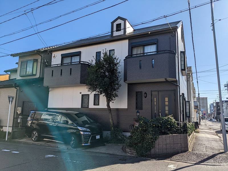 名古屋市西区　ダブルトーン　外壁塗装　施工例の写真