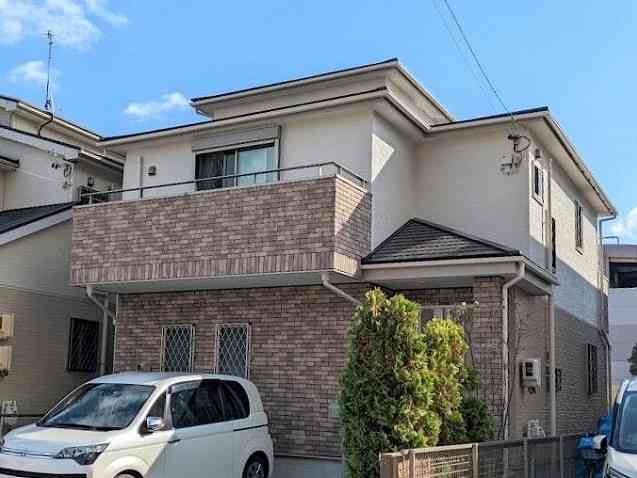尾張旭市　ナチュラルモダン住宅　外壁塗装　施工例の写真