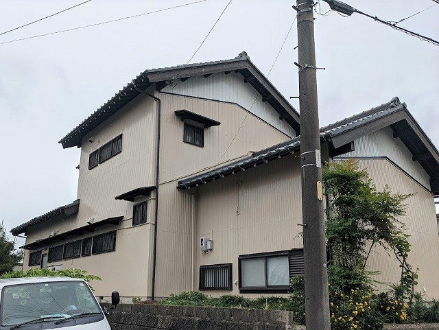 大府市 落ち着いたベージュ系 和風住宅外壁塗装 施工後 イメージ
