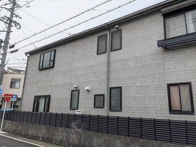 中村区　グレー系　シンプルモダン住宅　外壁塗装　施工例　塗装前　イメージ