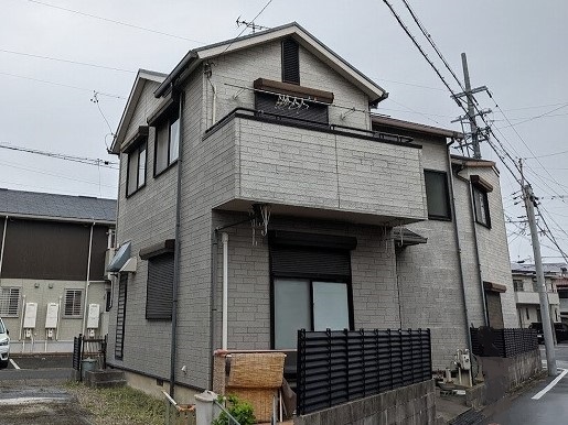 中村区　グレー系　シンプルモダン住宅　外壁塗装　施工例　塗装前　イメージ