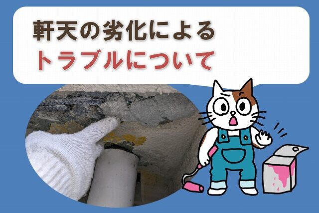 軒天の劣化によるトラブルについてイメージ