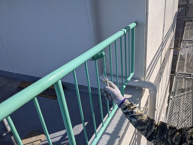 中川区 賃貸マンション 外壁塗装 手摺り塗装 イメージ