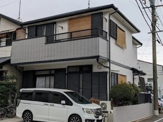 名古屋市中川区　和モダン住宅　ダブルトーン外壁塗装　施工例の写真