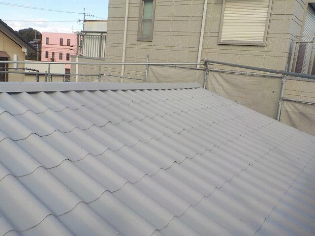 瑞穂区 外壁塗装に付帯するU瓦屋根塗装 施工完了 イメージ