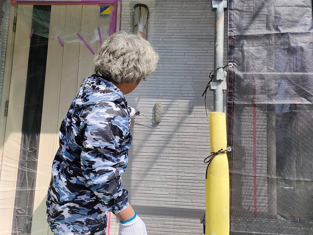 名古屋市東区　3階建住宅　ダブルトーン外壁塗装の現場から
