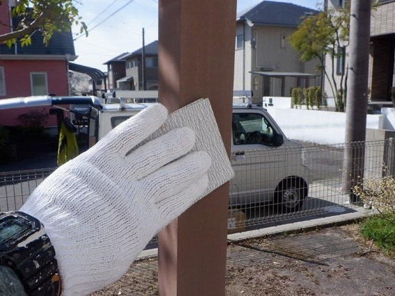 名東区 ミサワホーム 人気のベージュ系 外壁塗装 施工例 柱塗装 イメージ