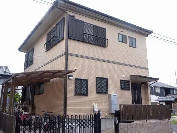 名古屋市緑区　和モダン住宅　ダブルトーン外壁塗装　施工例の写真