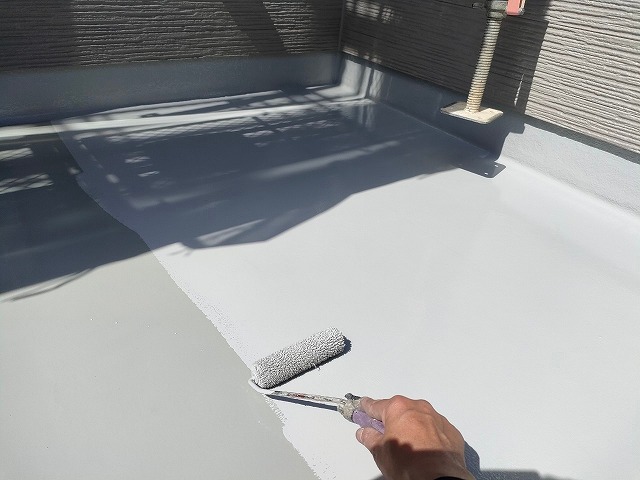 名古屋市東区 ベランダ トップコート塗布 施工例 イメージ