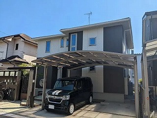 桑名市　シンプルモダン住宅　ダブルトーン外壁塗装　施工例の写真