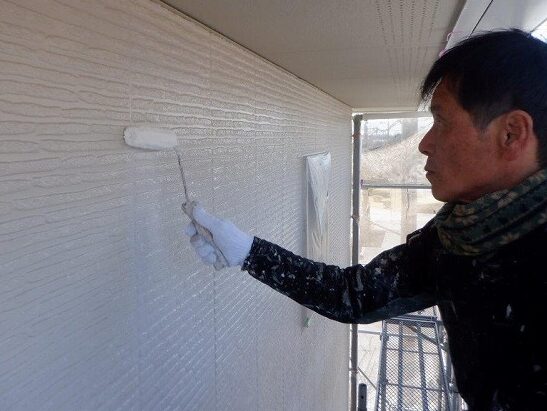名東区 ミサワホーム 人気のベージュ系 外壁塗装 施工例 上塗り イメージ