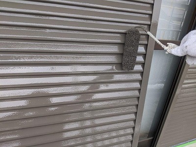 名古屋市昭和区　３階建てシンプルモダンRC住宅　外壁塗装　施工例　雨戸塗装　イメージ
