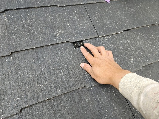 名古屋市北区　洋風住宅　ダブルトーン外壁塗装　施工例　屋根タスペーサー　イメージ