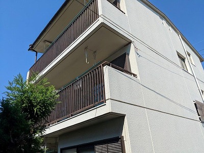 昭和区　３階建てシンプルモダンRC住宅　外壁塗装　施工前　イメージ