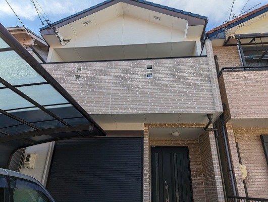 名古屋市北区 洋風住宅 ダブルトーン外壁塗装 施工例 完成 イメージ