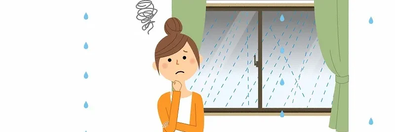 外壁塗装のリフォームを適切な時期に行わなかった場合①　雨漏りする　イメージ
