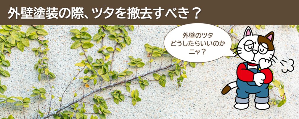 外壁塗装の際、外壁のツタは撤去したほう良いのでしょうか?