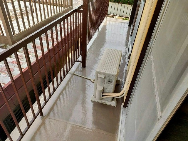 名古屋市天白区 和風モダン住宅 外壁塗装 施工例 ベランダ塗装 完成 イメージ